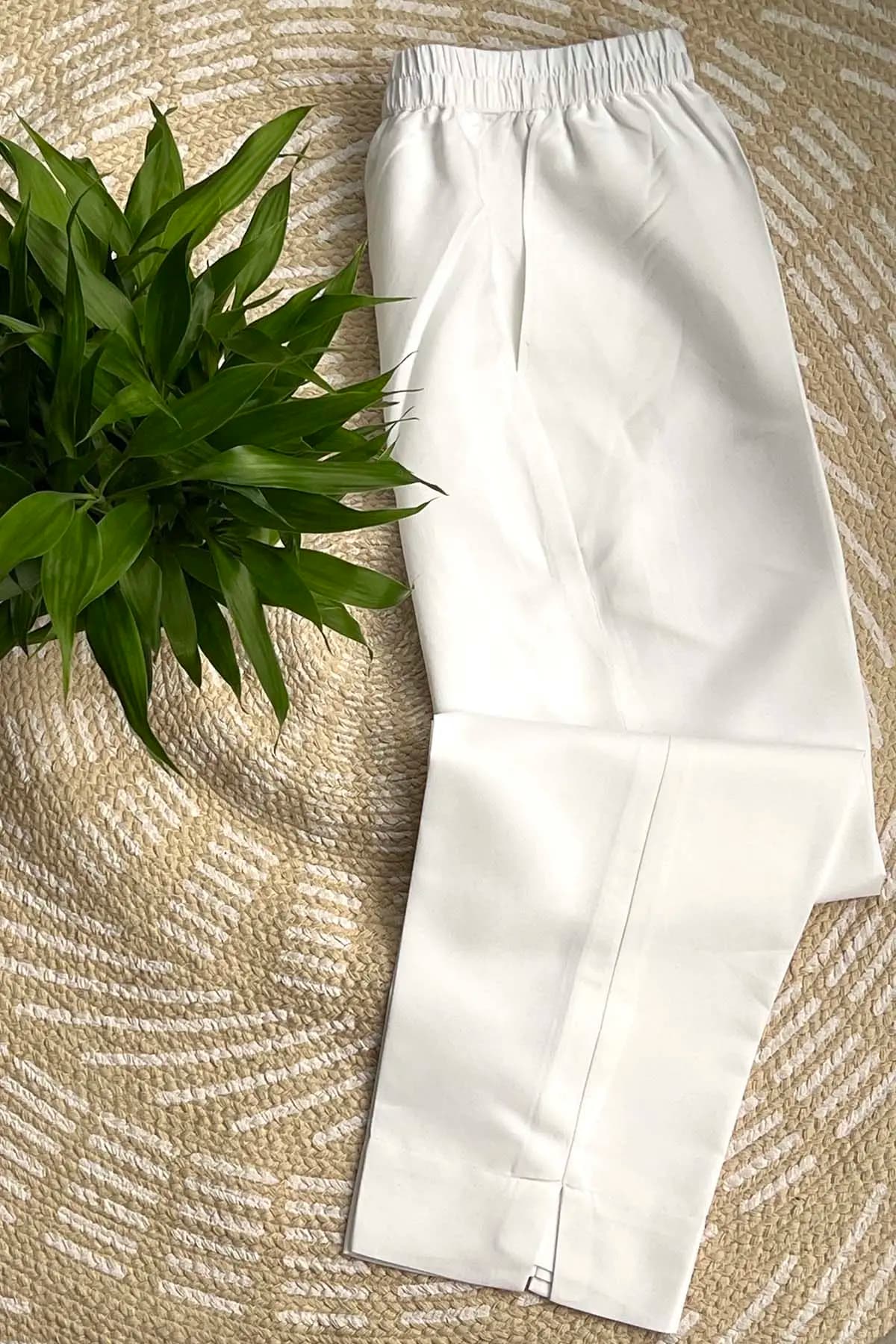 Our Own Brand Premium Bottom in Thar Laffer Cotton - Milky White