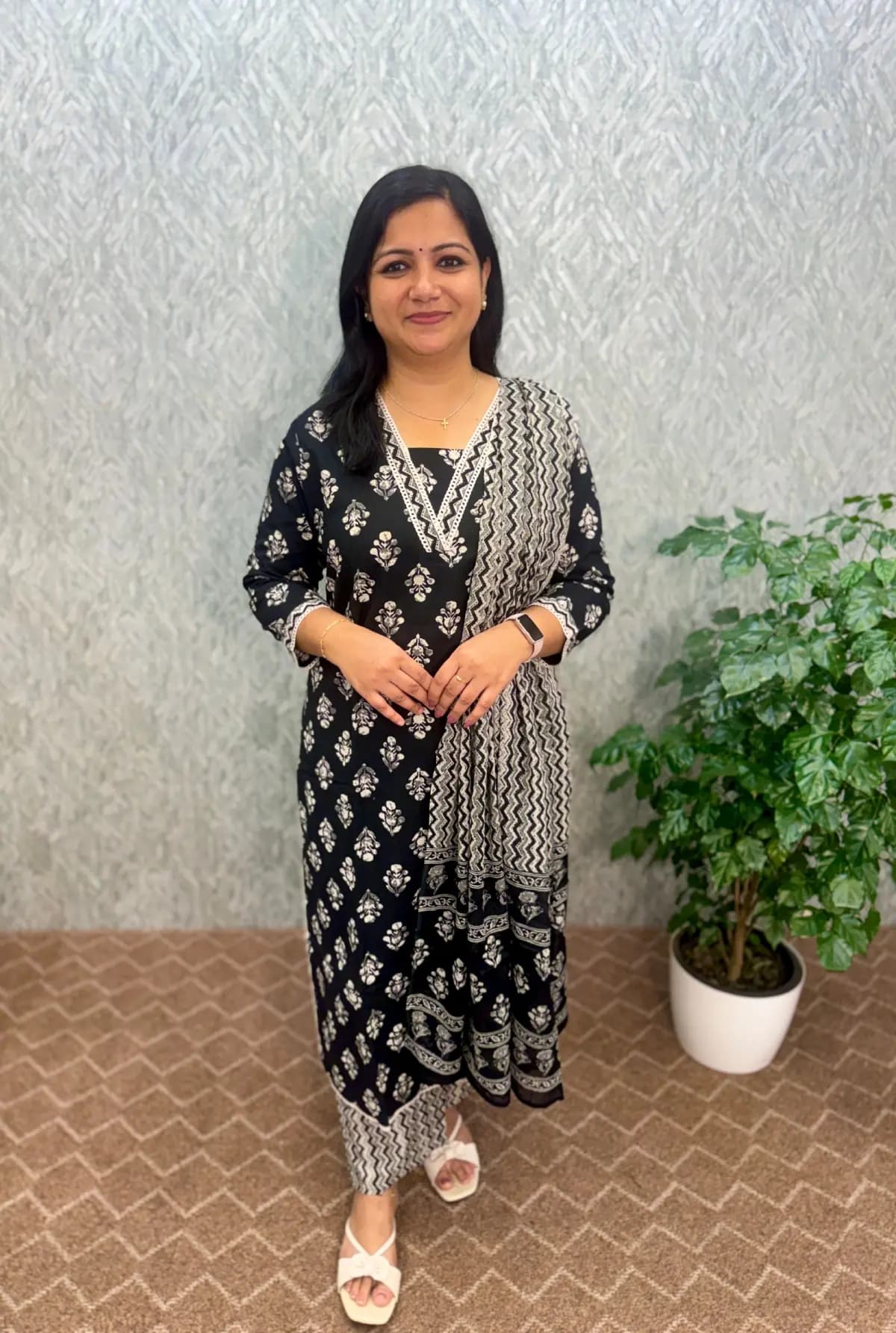 3 Piece Kurti Set in Cotton