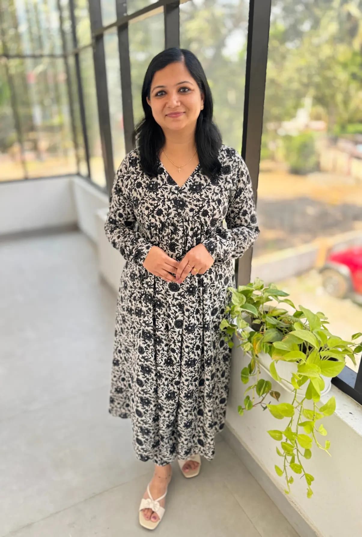 Florista Alia Cut Co-ord Set in  cotton  - Black