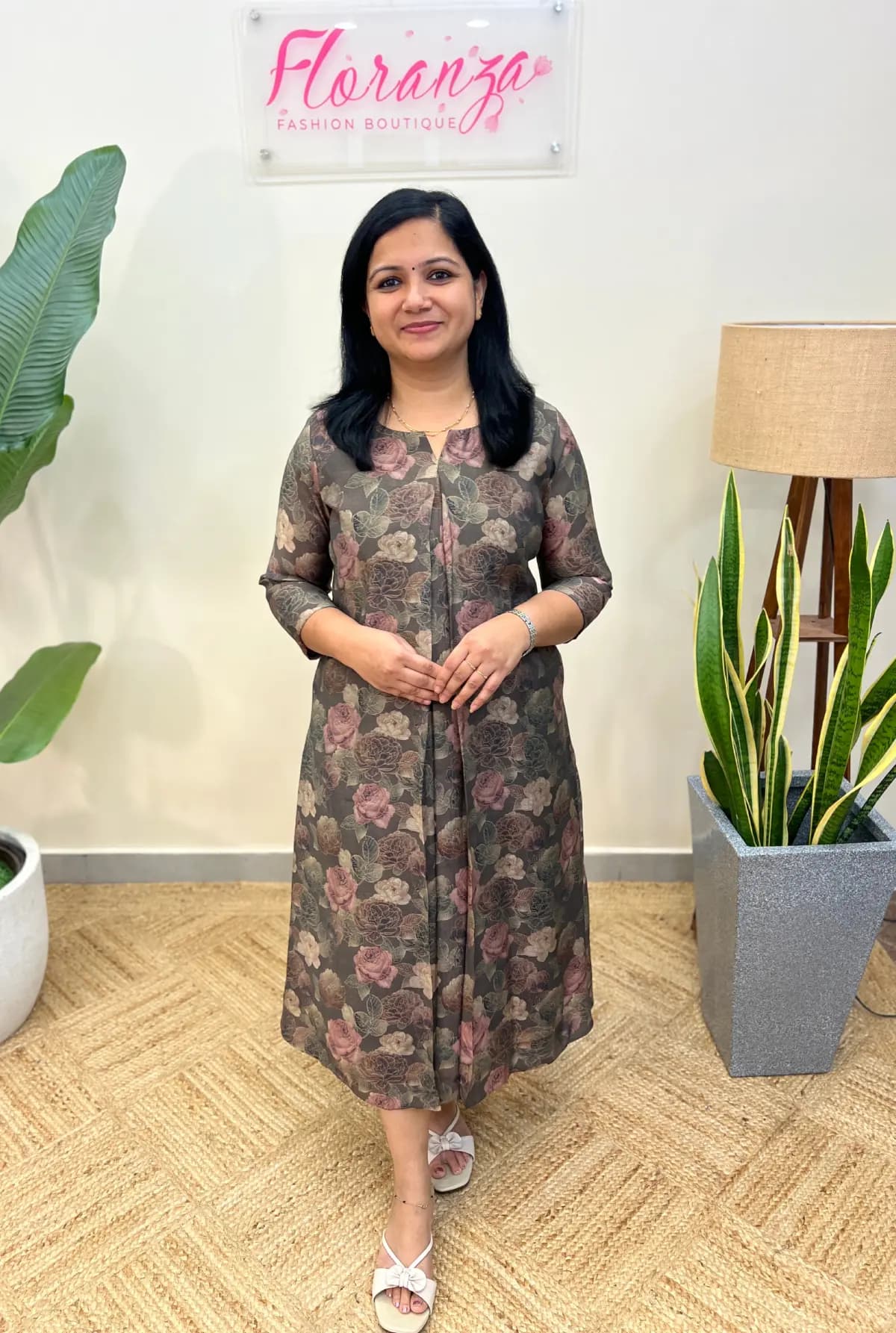 Premium Kurti In Chanderi Modal Fabric - Grey