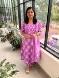 Florista Aline 3 Piece Set In Printed Cotton - Lavender