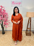 Party Wear 3 Piece Set In Premium Mul-Chanderi - 3777